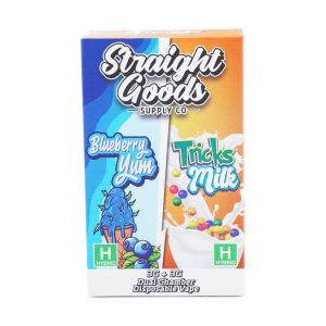 Buy Straight Goods - Dual Chamber Vape - Blueberry Yum + Trick Milk (3 Grams + 3 Grams) at Wccannabis Online Shop