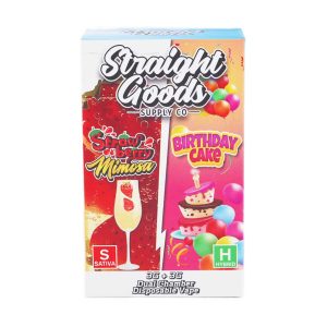 Buy Straight Goods - Dual Chamber Vape - Strawberry Mimosa + Birthday Cake (3 Grams + 3 Grams) at Wccannabis Online Shop